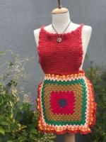 Elişi Önlük Kırmızı Tığ İşi Önlük - El
Sanatı - Crochet Apron Red Hand Crafted Crochet
Apron Red