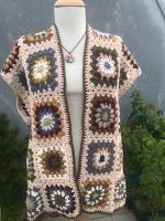Elişi Yelek Bej Tığ işi Yelek El Sanatı -
Crochet Vest Beige Hand Crafted Crochet Vest Beige