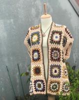 Elişi Yelek Bej Tığ işi Yelek El Sanatı -
Crochet Vest Beige Hand Crafted Crochet Vest Beige