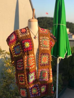 Tığ işi Yelek El Sanatı - Crochet Vest Hatice Şeyma