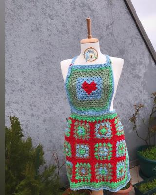 Tığ İşi Önlük - El Sanatı - Crochet Apron Hatice Şeyma